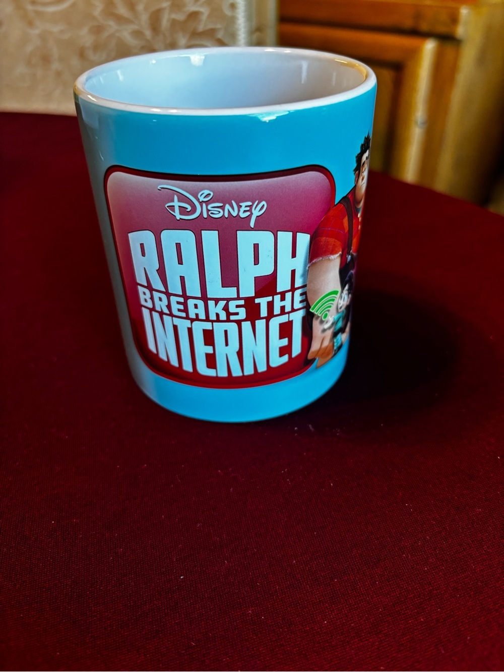 Disney turquoise and red Ralph Breaks The Internet collectible mug